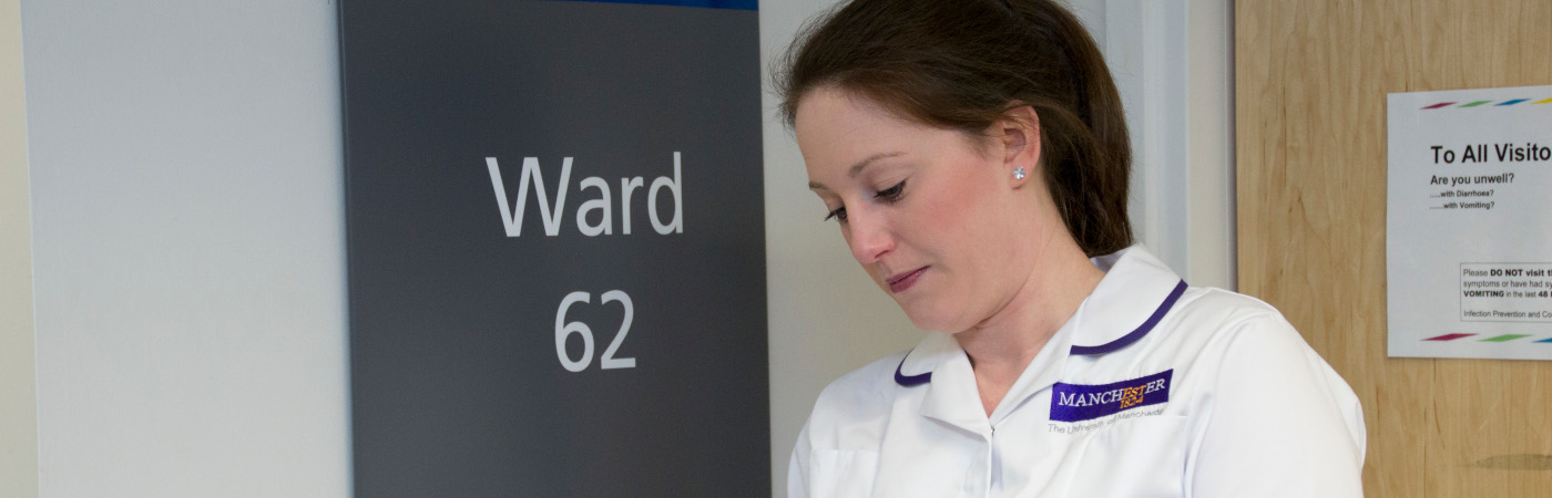 Midwifery student at St Mary's, Manchester.